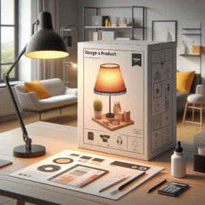 عکس لامپ رو میزی مدرن با طراحی شیک روی میز