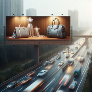بیلورد تبلیغ کیف با هوش مصنوعی