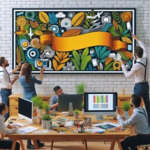 تابلو اثر هنری تهیه شده به دست گرافیست ها